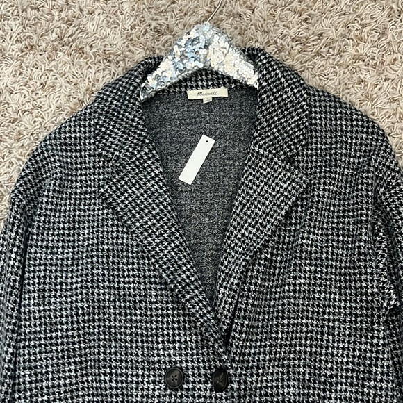 Madewell Brushed Knit Redford Blazer in Houndstooth Check NWT Size Small - Picture 5 of 8